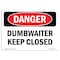 Signmission Safety Sign, OSHA Danger, 5" Height, Dumbwaiter Keep Closed, Landscape OS-DS-D-57-L-2241 - alternate 1